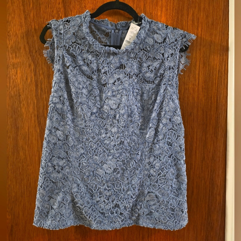 White House Black Market blue blouse